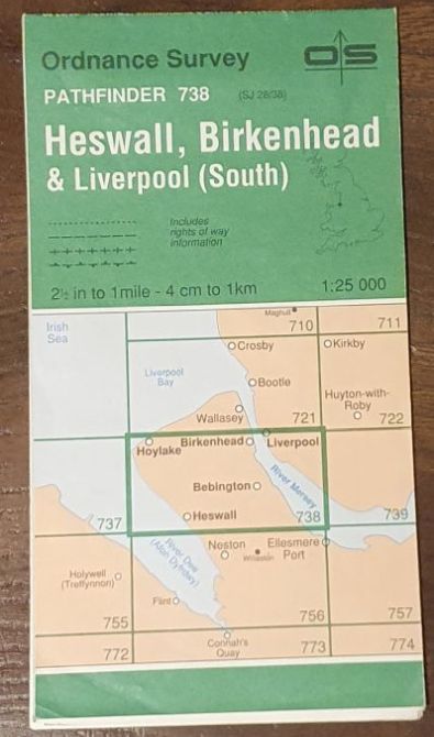 Heswall, Birkenhead & Liverpool (South). 1:25000 Map, Pathfinder 738 (SJ 28/38)