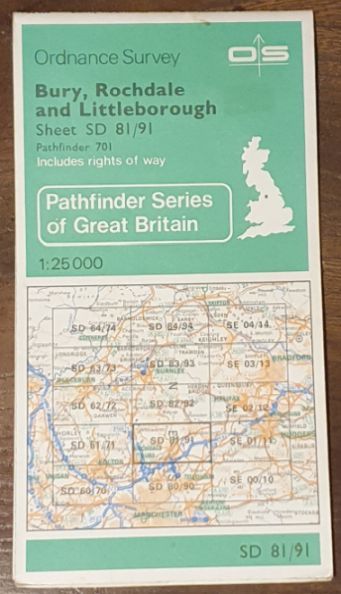 Bury, Rochdale and Littleborough. 1:25000 Map Sheet SD 81/91 (Pathfinder 701)