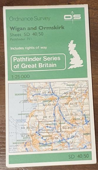 Wigan and Ormskirk. 1:25000 Map, Sheet SD 40/50 (Pathfinder 711)
