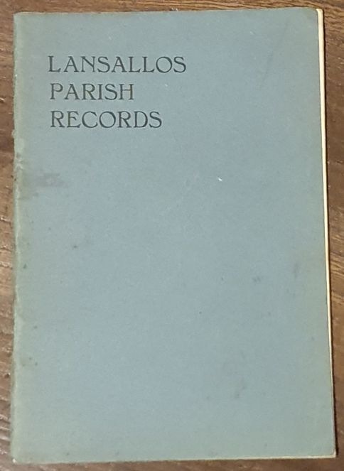 Lansallos Parish Records (Reprinted from 'The Cornish Times', August-Sept 1928)
