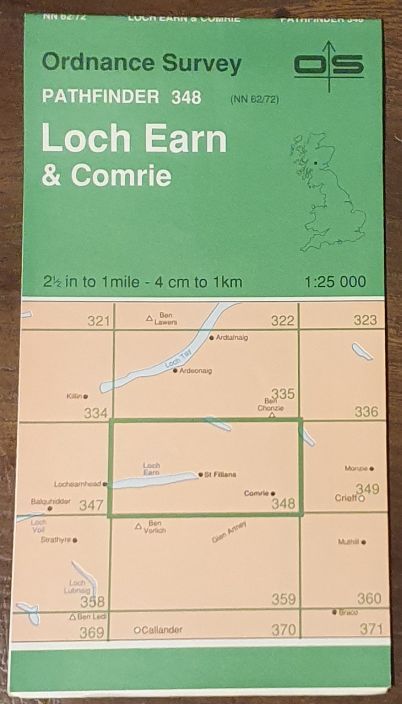 Loch Earn & Comrie. 1:25000 Map, Pathfinder 348 (NN 62/72)
