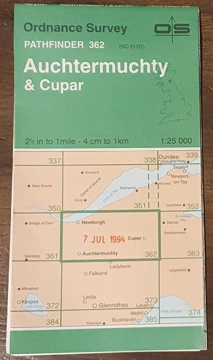 Auchtermuchty & Cupar. 1:25000 Map, Pathfinder 362 (NO 21/31)