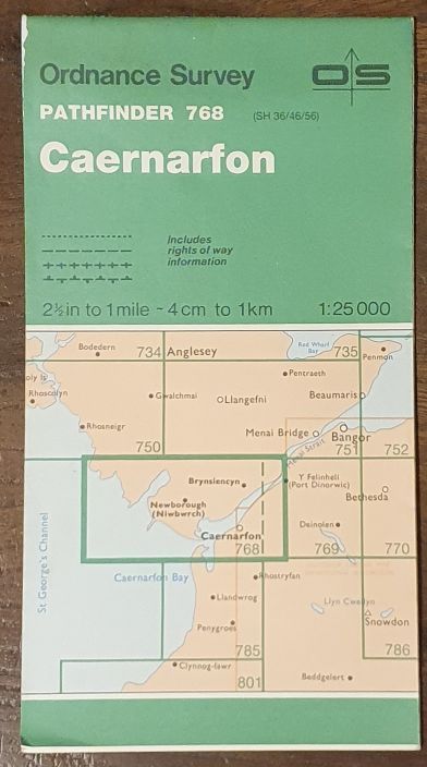Caernarfon. 1:25000 Map, Pathfinder 768 (SH 36/46/56)