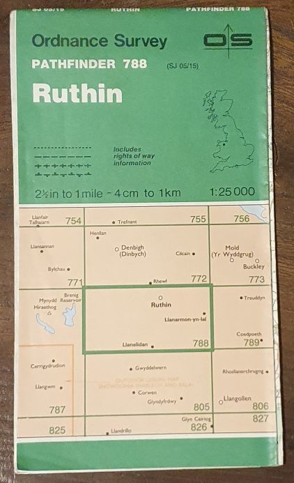 Ruthin. 1:25000 Map, Pathfinder 788 (SJ 05/15)