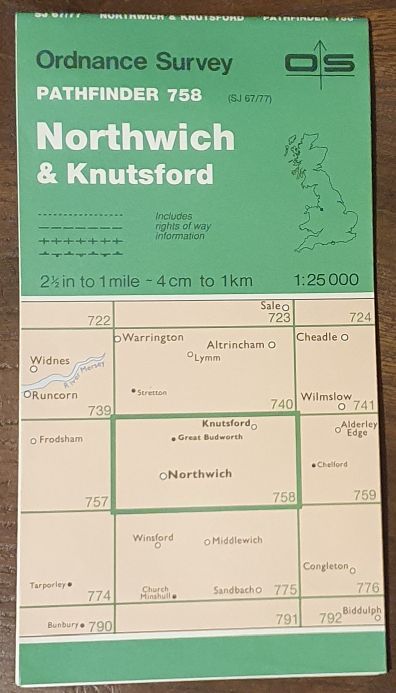 Northwich & Knutsford. 1:25000 Map, Pathfinder 758 (SJ 67/77)