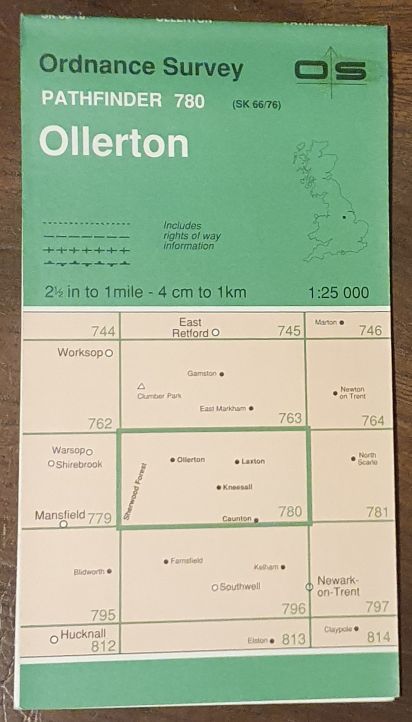 Ollerton. 1:25000 Map, Pathfinder 780 (SK 66/76)