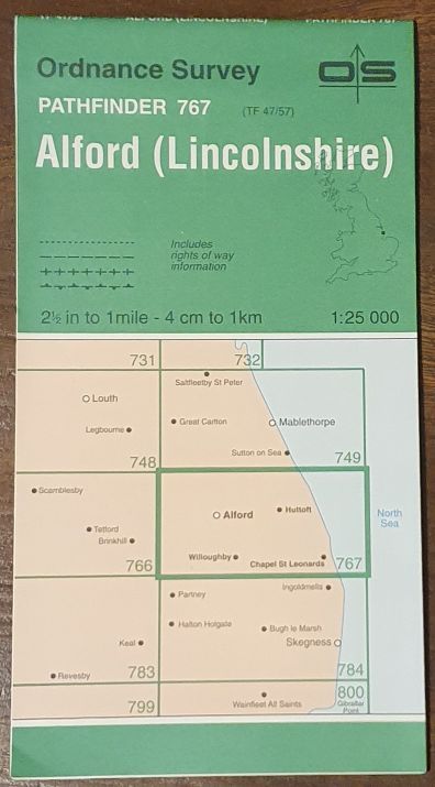 Alford (Lincolnshire). 1:25000 Map, Pathfinder 767 (TF 47/57)