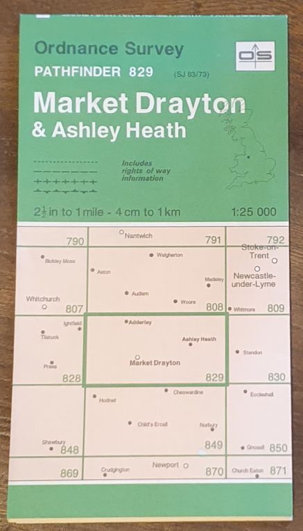 Market Drayton & Ashley Heath. 1:25000 Map Pathfinder 829 (SJ 63/73)