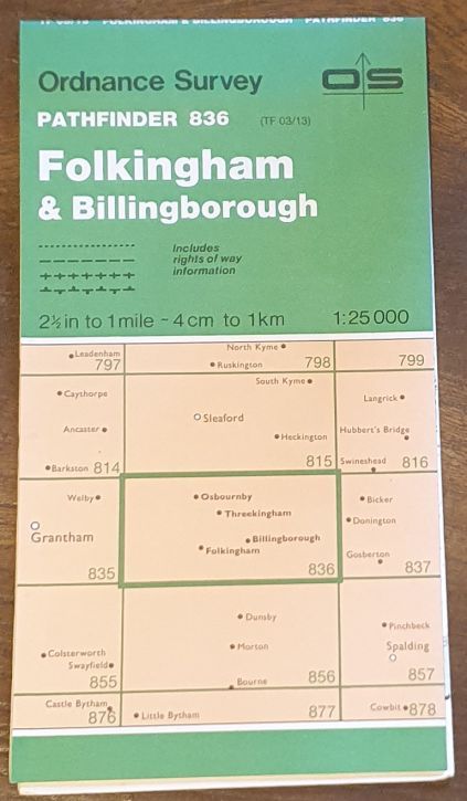 Folkingham & Billingborough. 1:25000 Map Pathfinder 836 (TF 03/13)