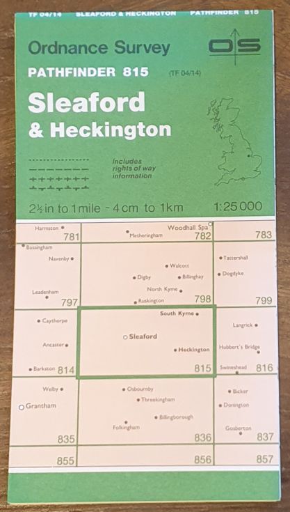 Sleaford & Heckington. 1:25000 Map Pathfinder 815 (TF 04/14)