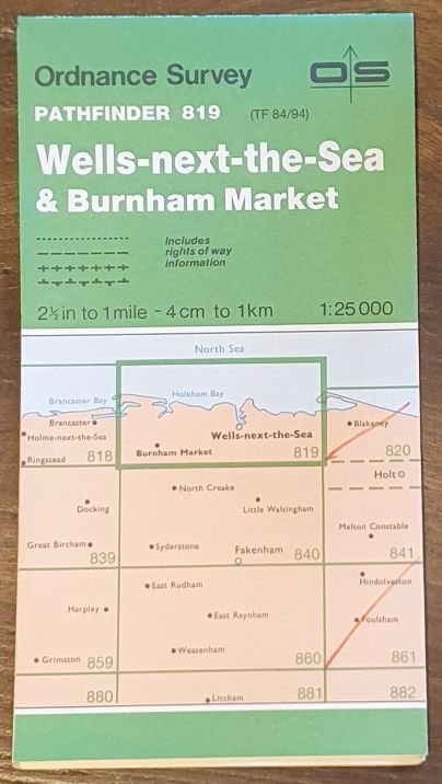 Wells-next-the-Sea & Burnham Market. 1:25000 Map Pathfinder 819 (TF 84/94)