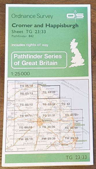Cromer and Happisburgh. 1:25000 Map Sheet TG 23/33 (Pathfinder 842)