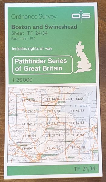 Boston and Swineshead. 1:25000 Map Sheet TF 24/34 (Pathfinder 816)