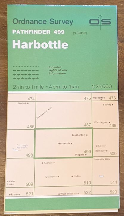 Harbottle. 1:25000 Map Pathfinder 499 (NT 80/90)