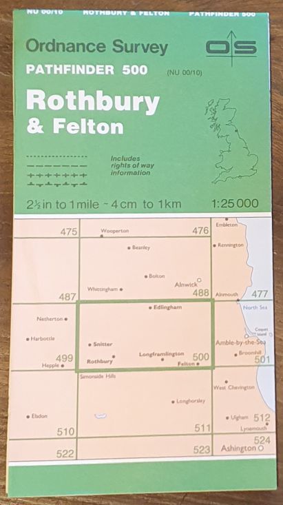 Rothbury & Felton. 1:25000 Map Pathfinder 500 (NU 00/10)