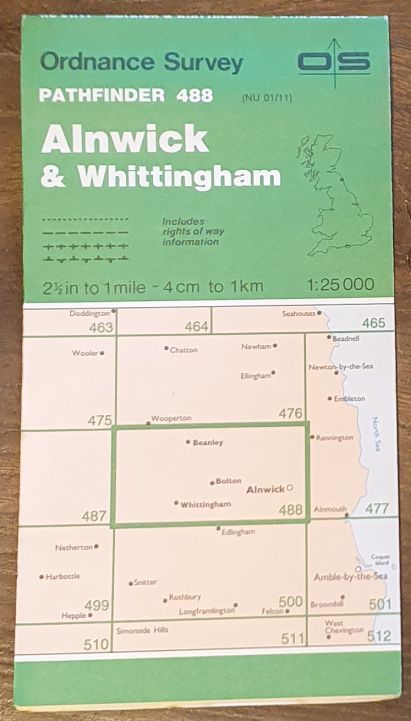 Alnwick & Whittingham. 1:25000 Map Pathfinder 488 (NU 01/11)