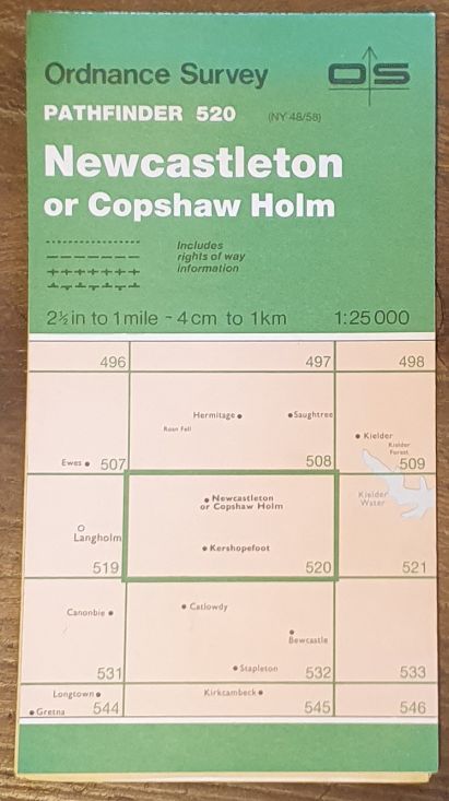 Newcastleton or Copshaw Holm. 1:25000 Map Pathfinder 520 (NY 48/58)