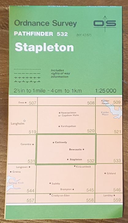 Stapleton. 1:25000 Map Pathfinder 532 (NY 47/57)