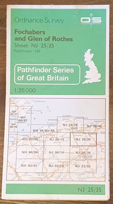 Fochabers and Glen of Rothes. 1:25000 Map Sheet NJ 25/35 (Pathfinder 163)