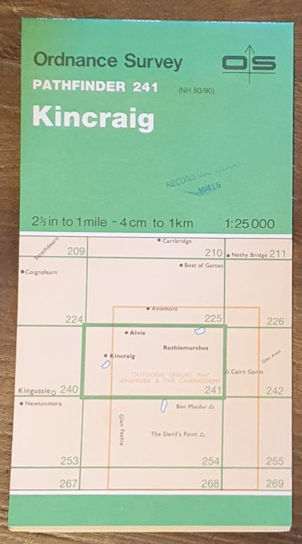 Kincraig. 1:25000 Map Pathfinder 241 (NH 80/90)