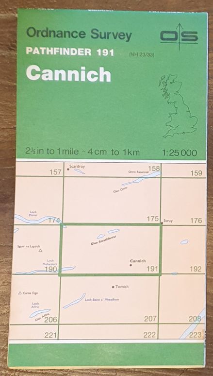 Cannich. 1:25000 Map Pathfinder 191 (NH 23/33)