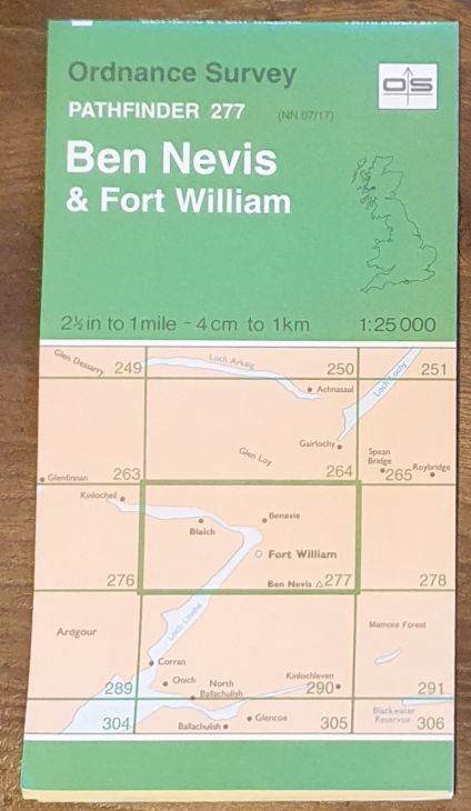 Ben Nevis & Fort William. 1:25000 Map Pathfinder 277 (NN 07/17)