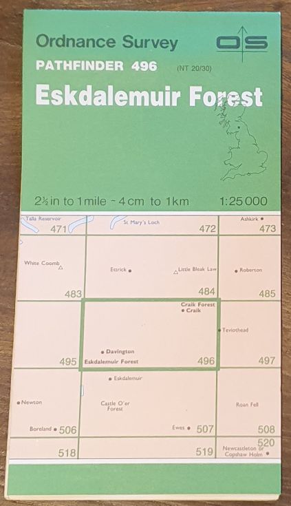 Eskdalemuir Forest. 1:25000 Map Pathfinder 496 (NT 20/30)