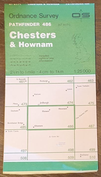 Chesters & Hornam. 1:25000 Map Pathfinder 486 (NT 61/71)