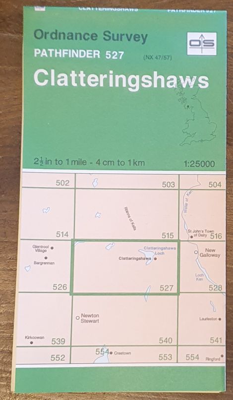 Clatteringshaws. 1:25000 Map Pathfinder 527 (NX 47/57)