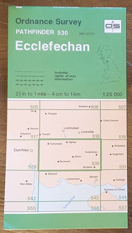 Ecclefechan. 1:25000 Map Pathfinder 530 (NY 07/17)