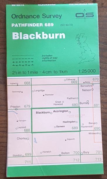 Blackburn. 1:25000 Pathfinder Map 689 (SD 62/72)
