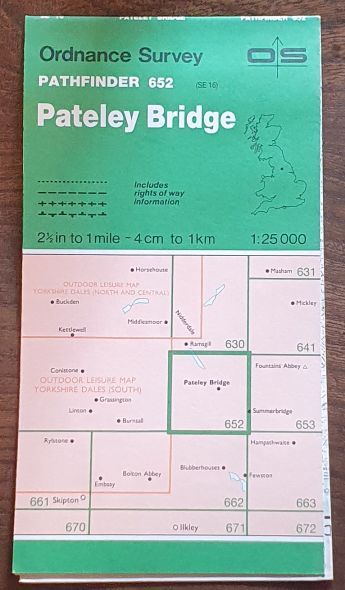Pateley Bridge. 1:25000 Pathfinder Map 652 (SE16)