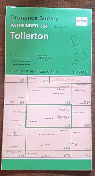 Tollerton. 1:25000 Pathfinder Map 654 (SE46/56)