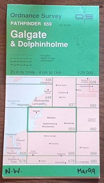 Galgate & Dolphinholme. 1:25000 Pathfinder Map 659 (SD 45/55)