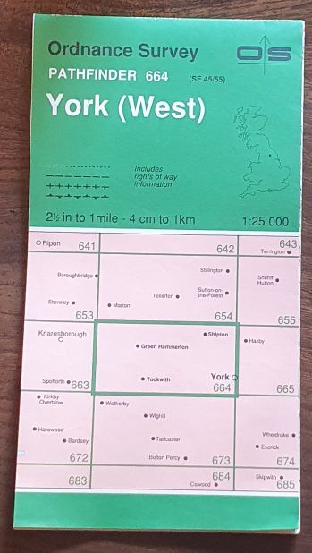 York (West). 1:25000 Pathfinder Map 664 (SE45/55)