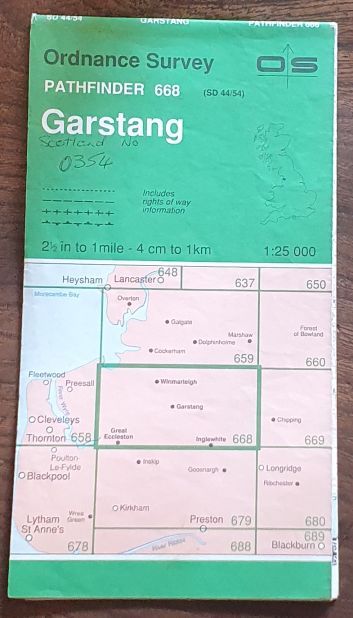 Garstang. 1:25000 Pathfinder Map 668 (SD 44/54)