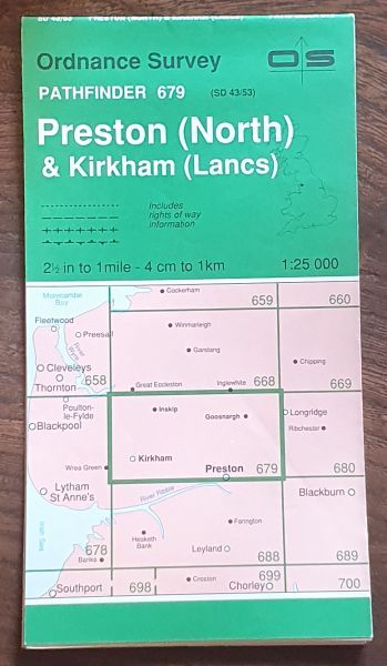 Preston (North) & Kirkham (Lancs). 1:25000 Pathfinder Map 679 (SD 43/53)