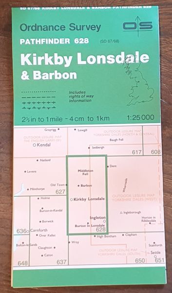 Kirkby Lonsdale & Barbon. 1:25000 Pathfinder Map 628 (SD 67/68)