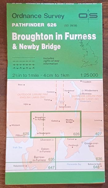 Broughton in Furness & Newby Bridge. 1:25000 Pathfinder Map 626 (SD 28/38)