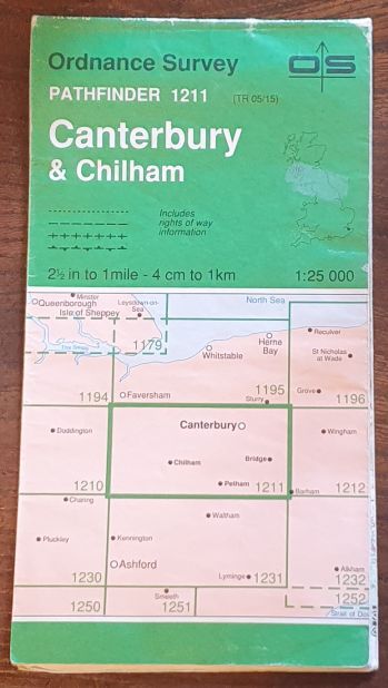 Canterbury & Chilham. 1:25000 Pathfinder Map 1211 (TR 05/15)