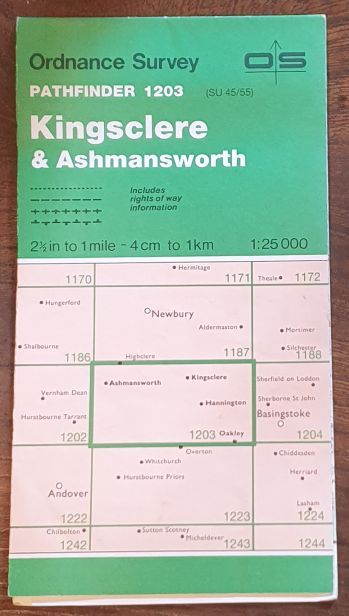 Kingsclere & Ashmansworth. 1:25000 Pathfinder Map 1203 (SU 45/55)