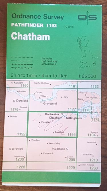 Chatham. 1:25000 Pathfinder Map 1193 (TQ 66/76)