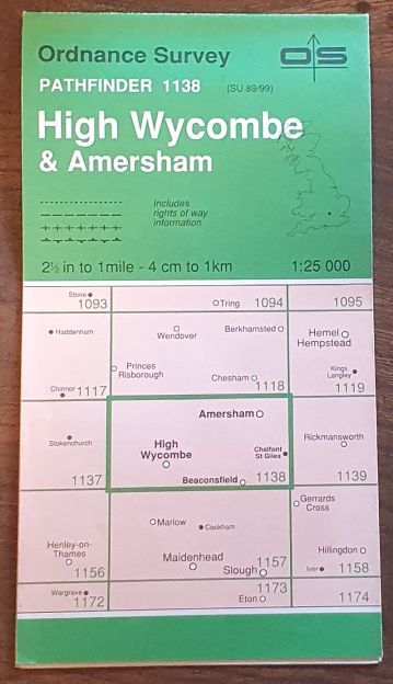 High Wycombe & Amersham. 1:25000 Pathfinder Map 1138 (SU 89/99)