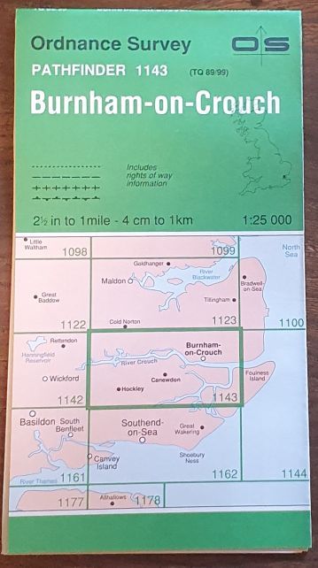 Burnham-on-Crouch. 1:25000 Pathfinder Map 1143 (TQ 89/99)