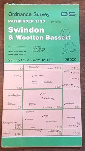 Swindin & Wootton Bassett. 1:25000 Pathfinder Map 1153 (SU 08/18)