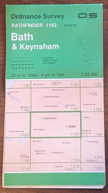 Bath & Keynsham. 1:25000 Pathfinder Map 1183 (ST 66/76)