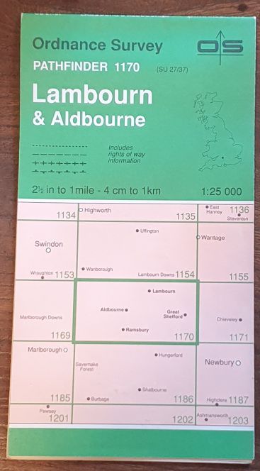 Lambourn & Aldbourne. 1:25000 Pathfinder Map 1170 (SU 27/37)