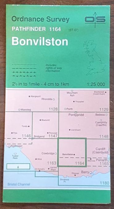 Bonvilston. 1:25000 Pathfinder Map 1164 (ST 07)