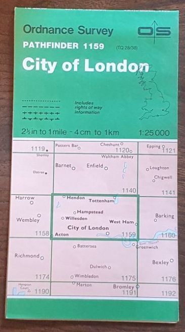 City of London. 1:25000 Pathfinder Map 1159 (TW 28/38)