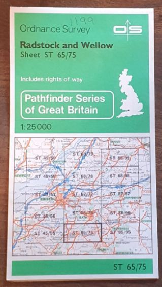 Radstock and Wellow 1:25000 Map, ST 65/75 [ Pathfinder 1199]
